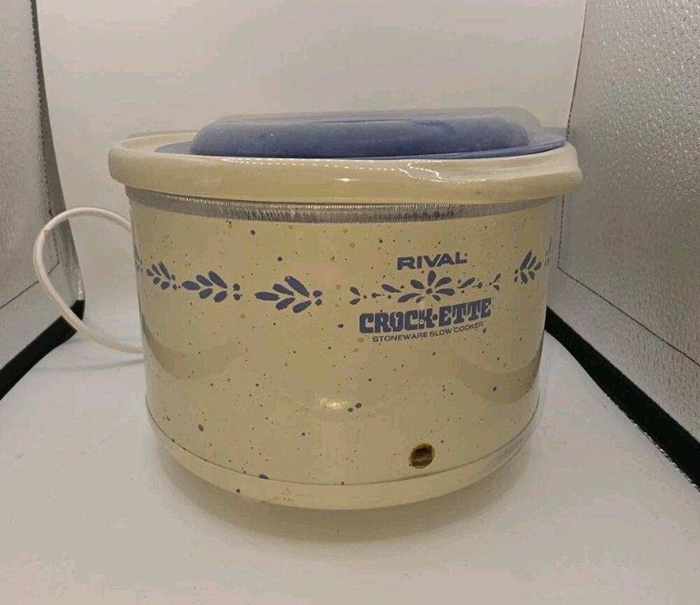 “Vintage Rival Crock-Ette 1 Qt Stoneware Slow Cooker Model 3200/3 – NO LID”
